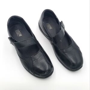 Drew Orthopedic Diabetic Black Leather Sandal Shoe 8.5W WIDE Women